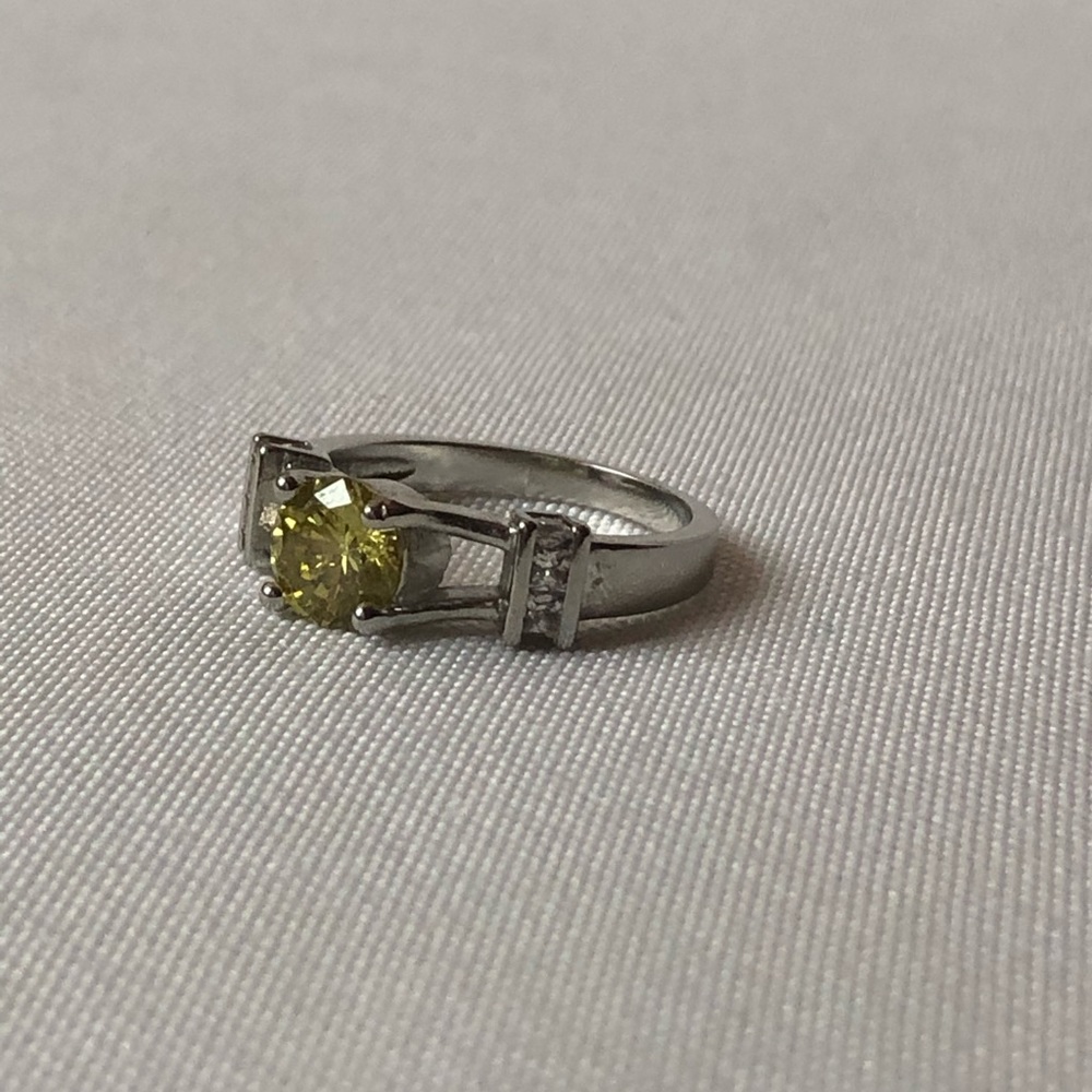 Yellow Crystal Ring 💍 - Picture 3 of 4